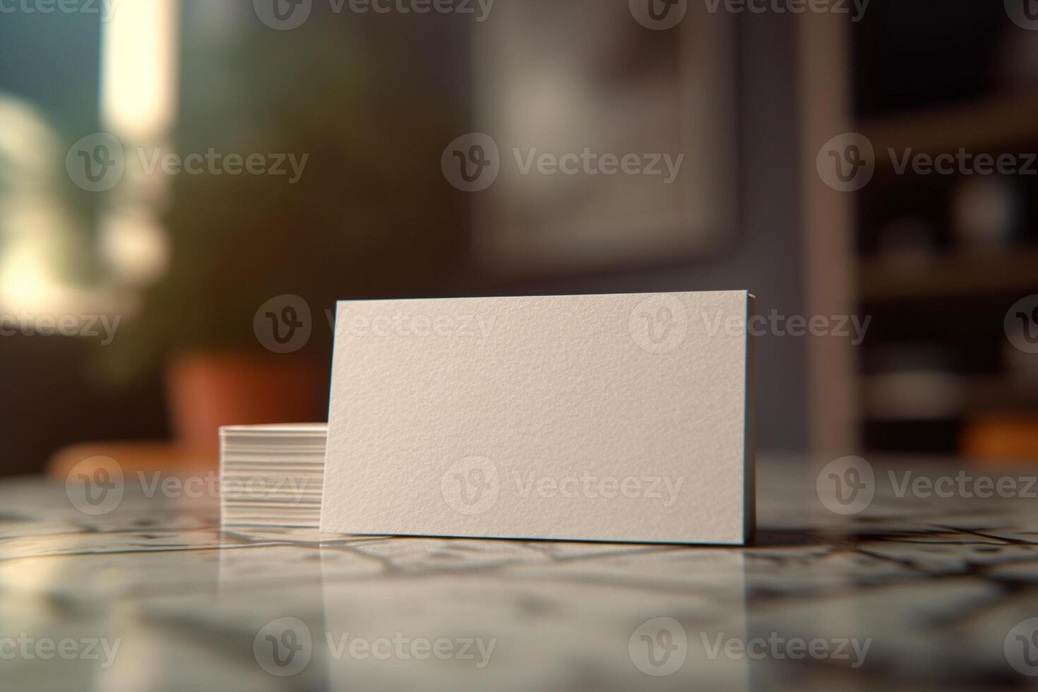 paper business card Mock Up with photo