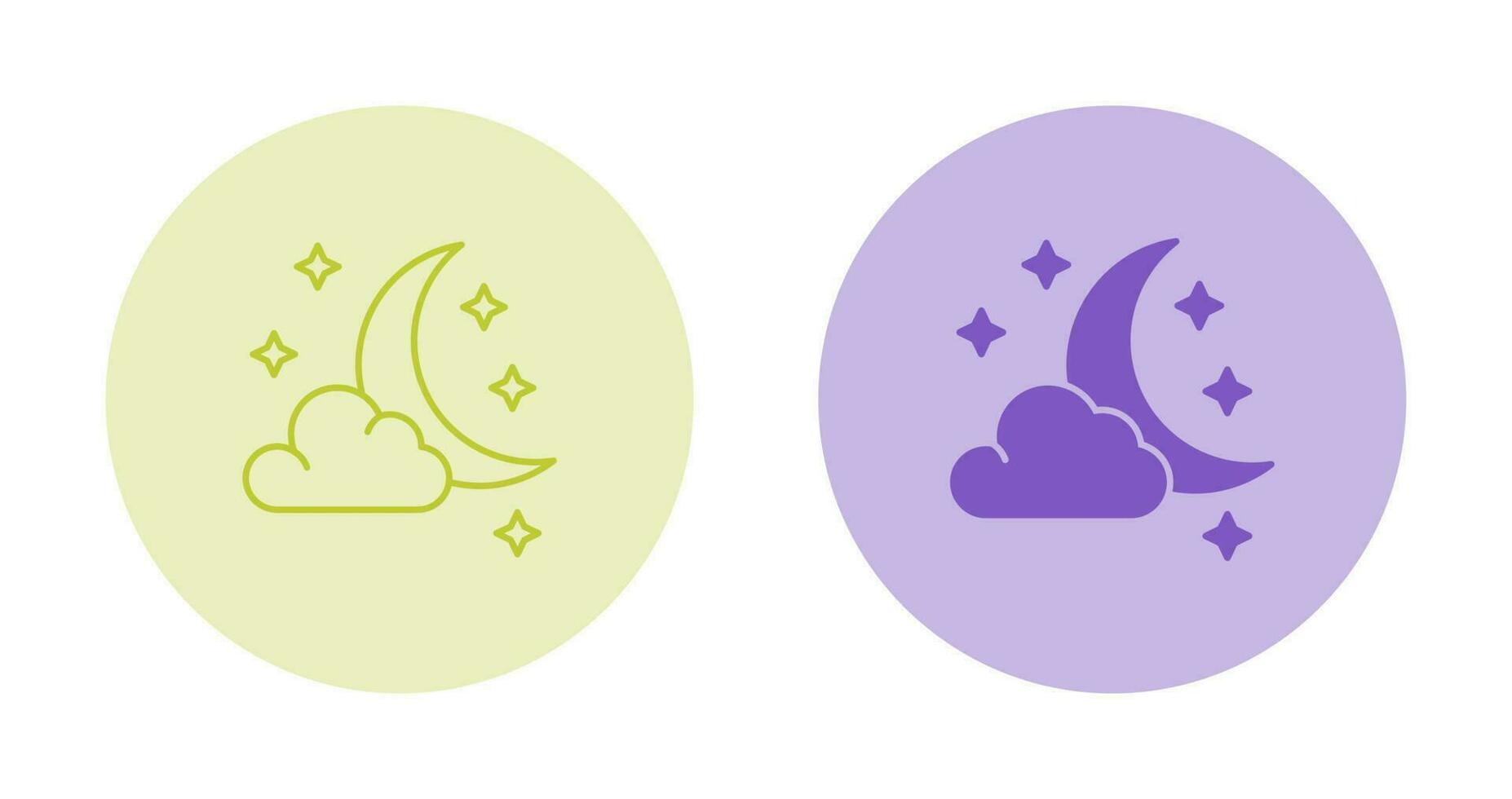 Starry Night Vector Icon