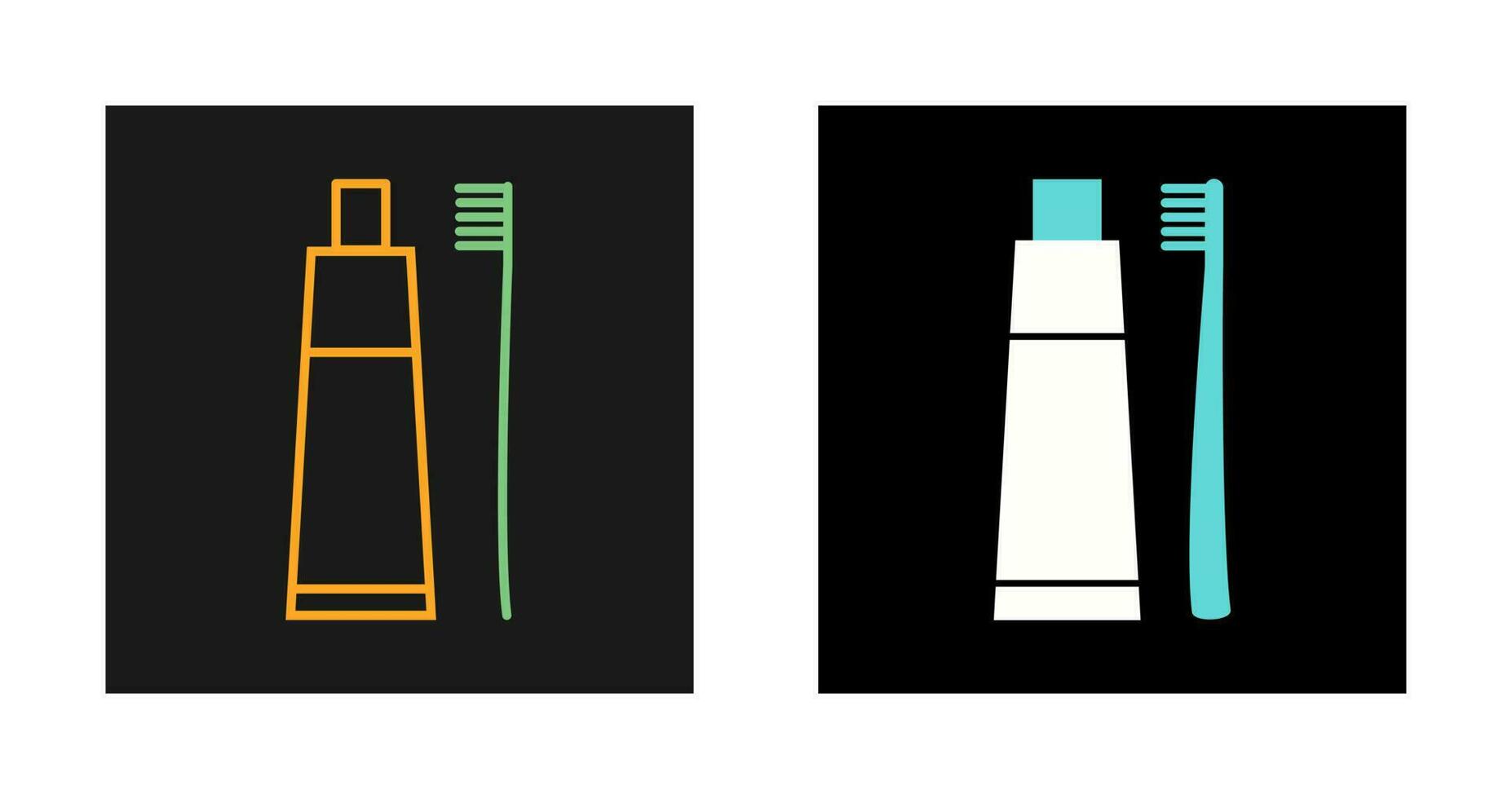 Toothbrush and Toothpaste Vector Icon