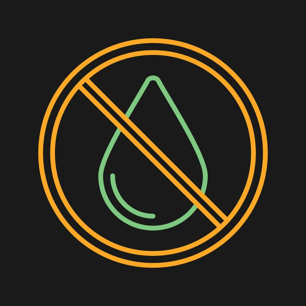 No Water Vector Icon