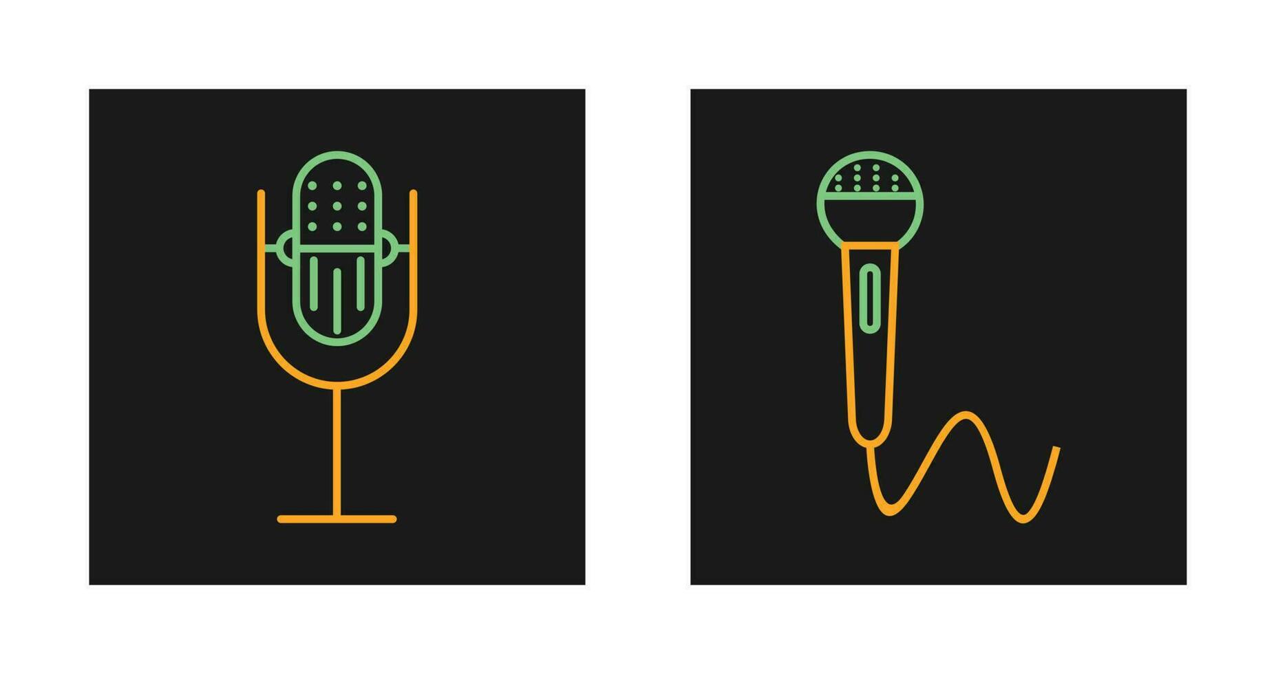 Mic with wire Vector Icon