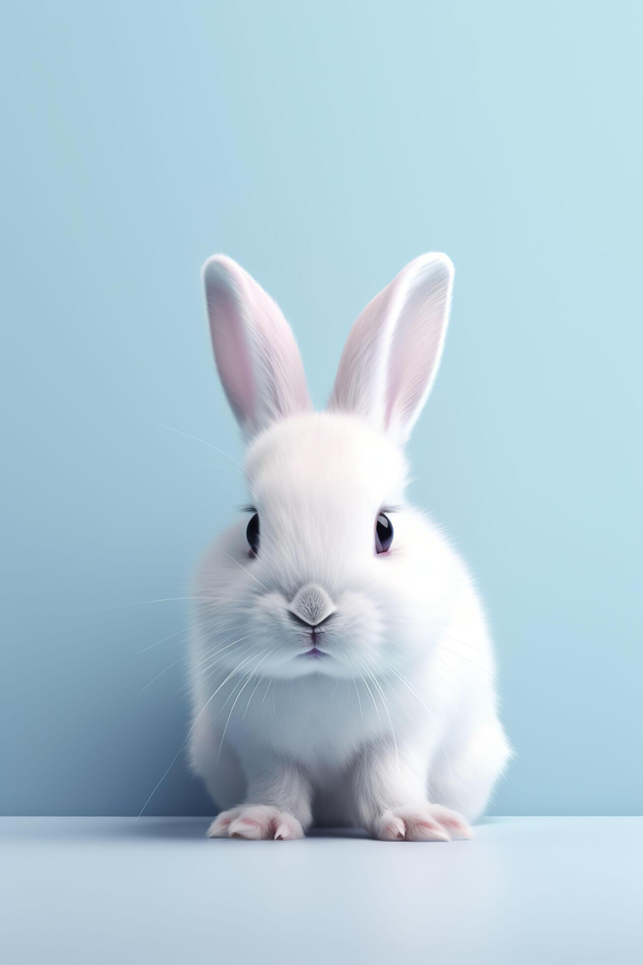 Cute white bunny. Generative AI. 23991930 Stock Photo at Vecteezy