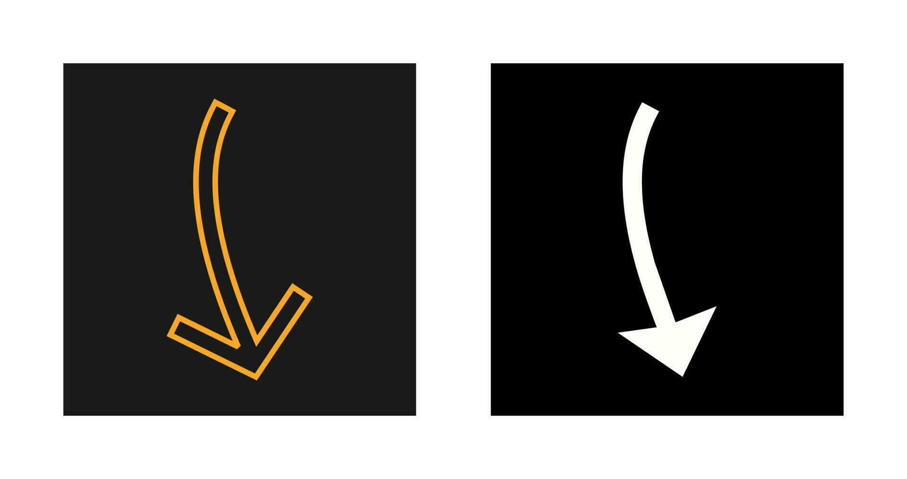 Arrow Pointing Down Vector Icon