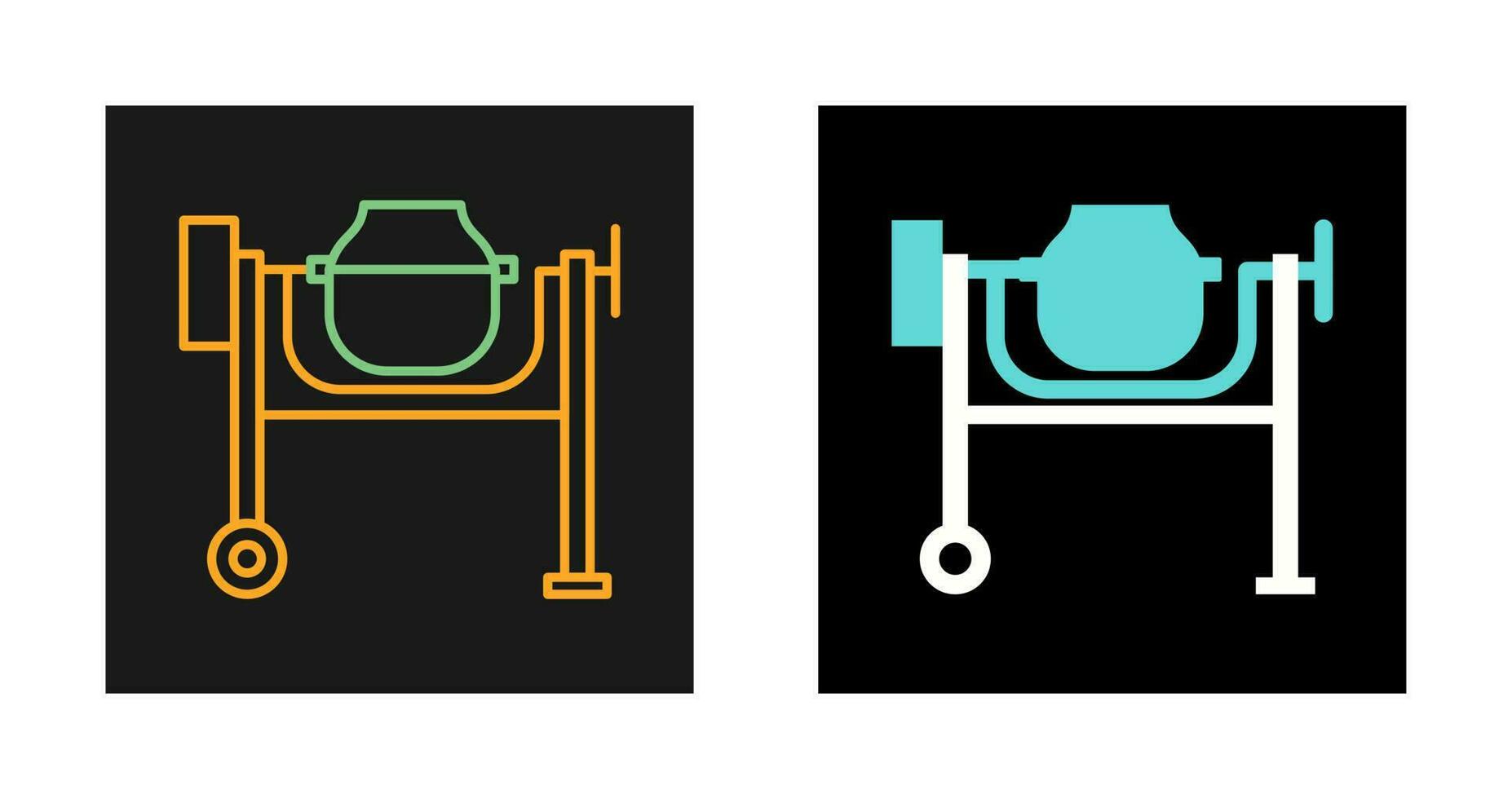 Cement Mixing Vector Icon