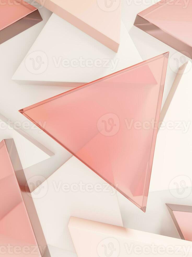 3D Rendering Geometric or Abstract Shape Acrylic Glass Rings Product Display Background for Summer Healthcare and Skincare Products. photo