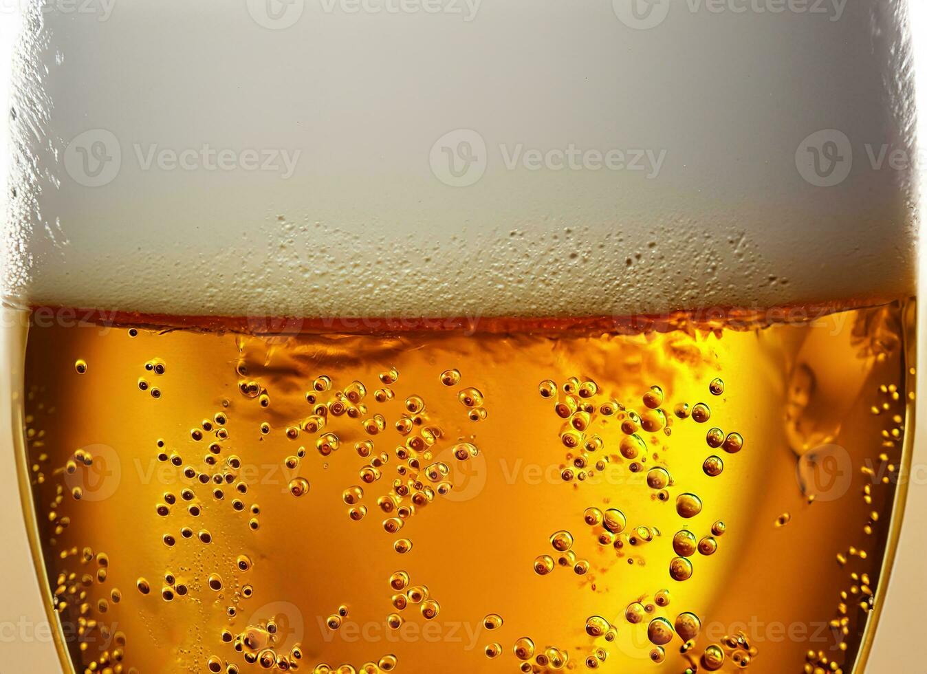 beer macro detail with foam photo