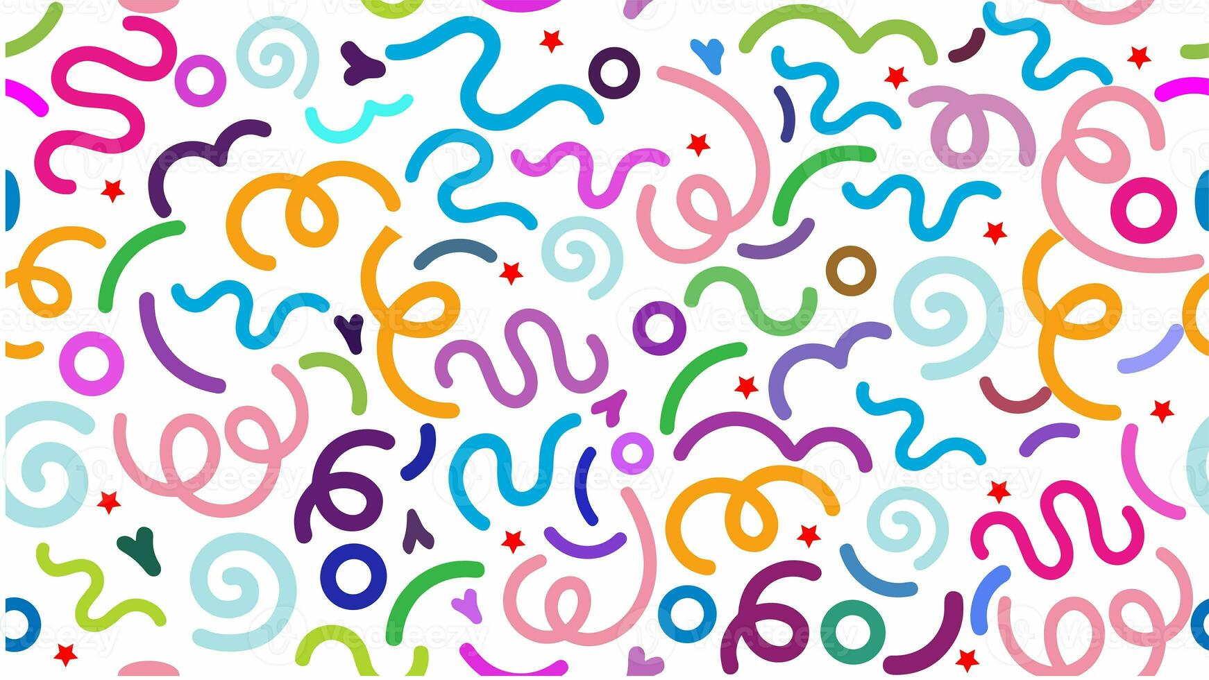 Random Curve Line Seamless Doodle Pattern photo