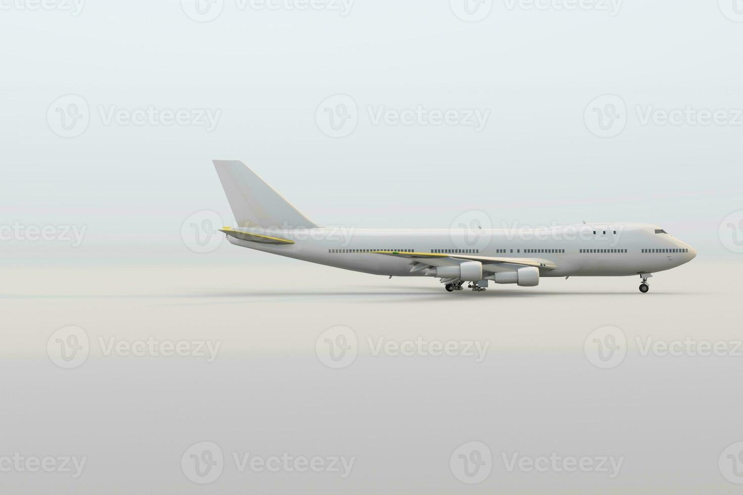 Commercial airplane with copyspace on white background photo