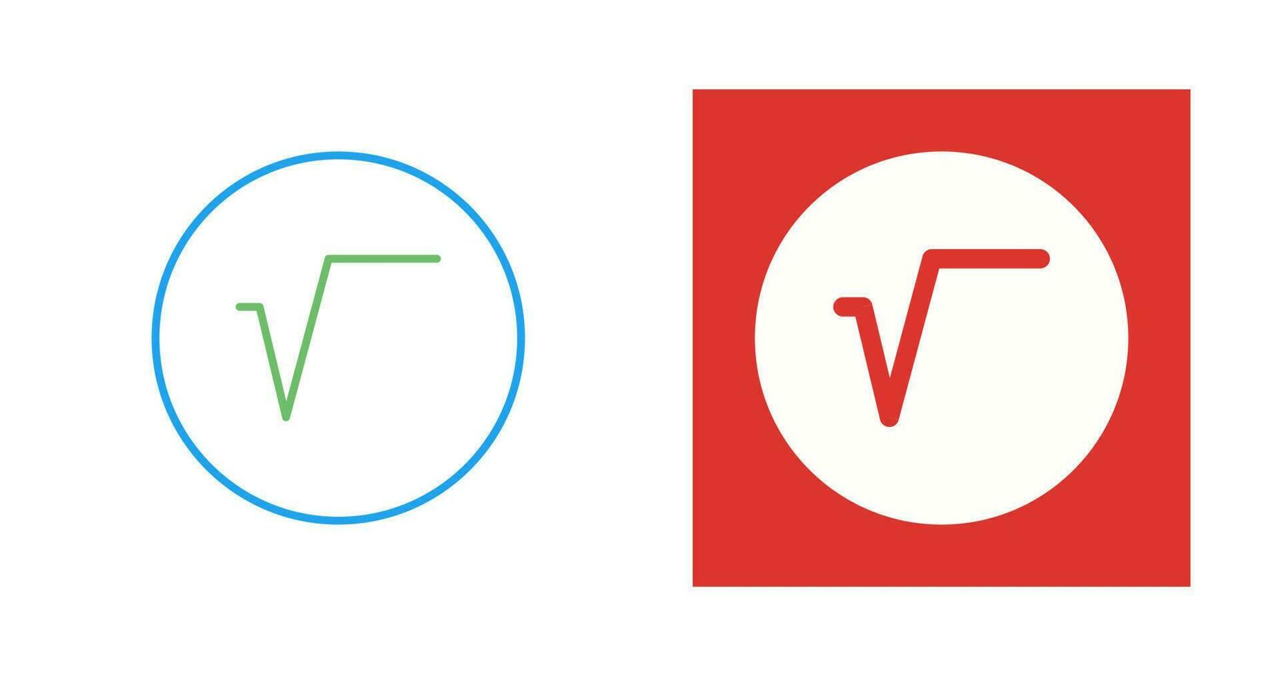 Square Root Symbol Vector Icon