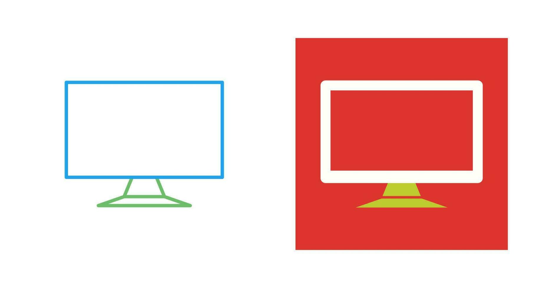 LCD Screen Vector Icon