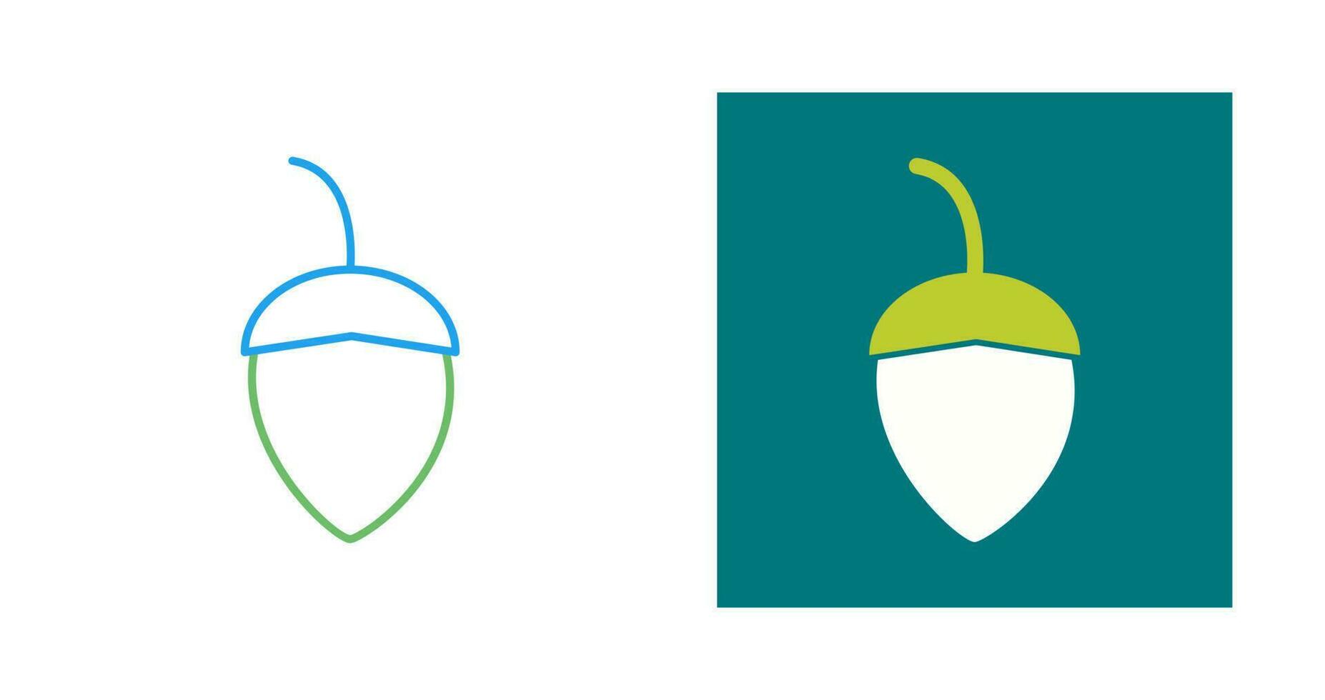 Single Acorn Vector Icon