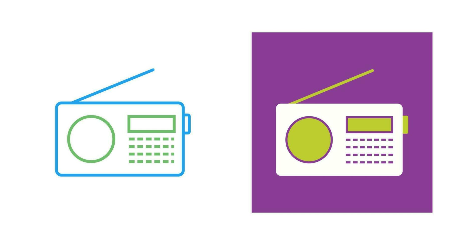 icono de vector de conjunto de radio