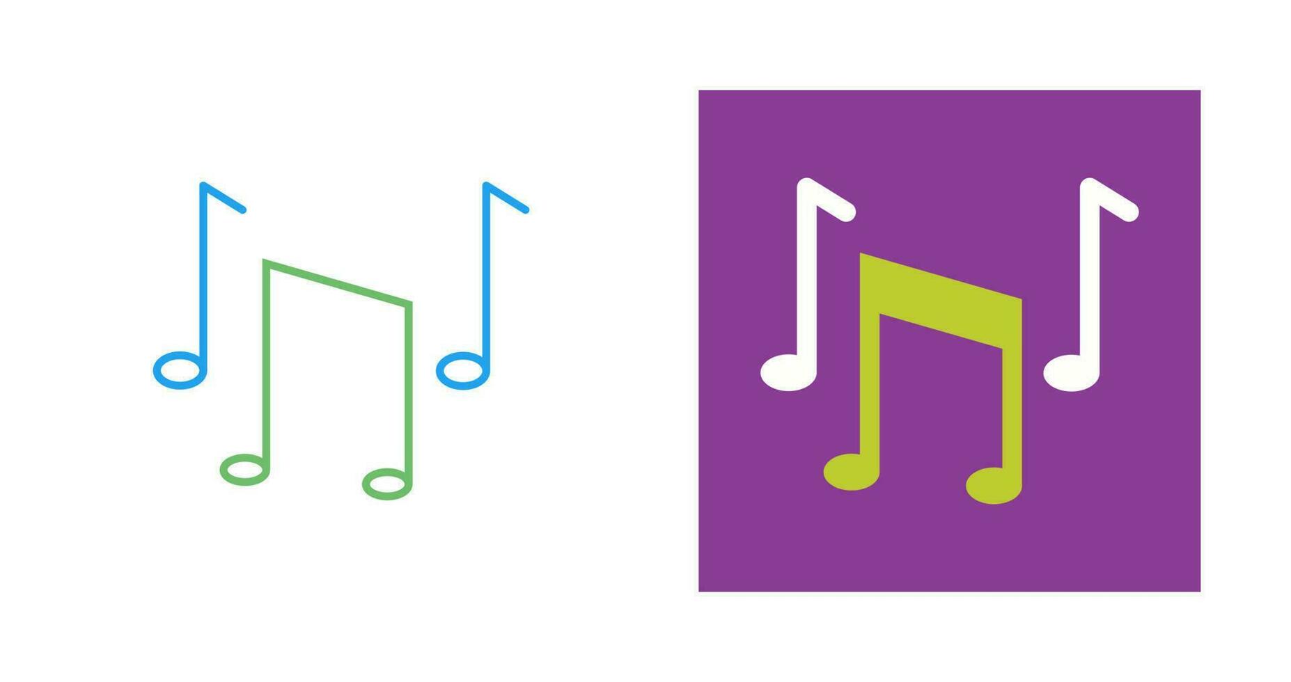 icono de vector de notas musicales