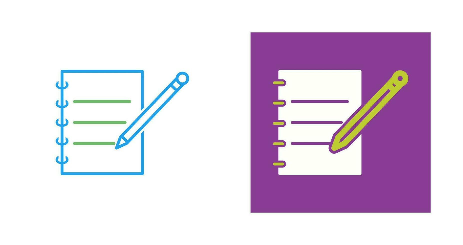 Notebook and Pen Vector Icon