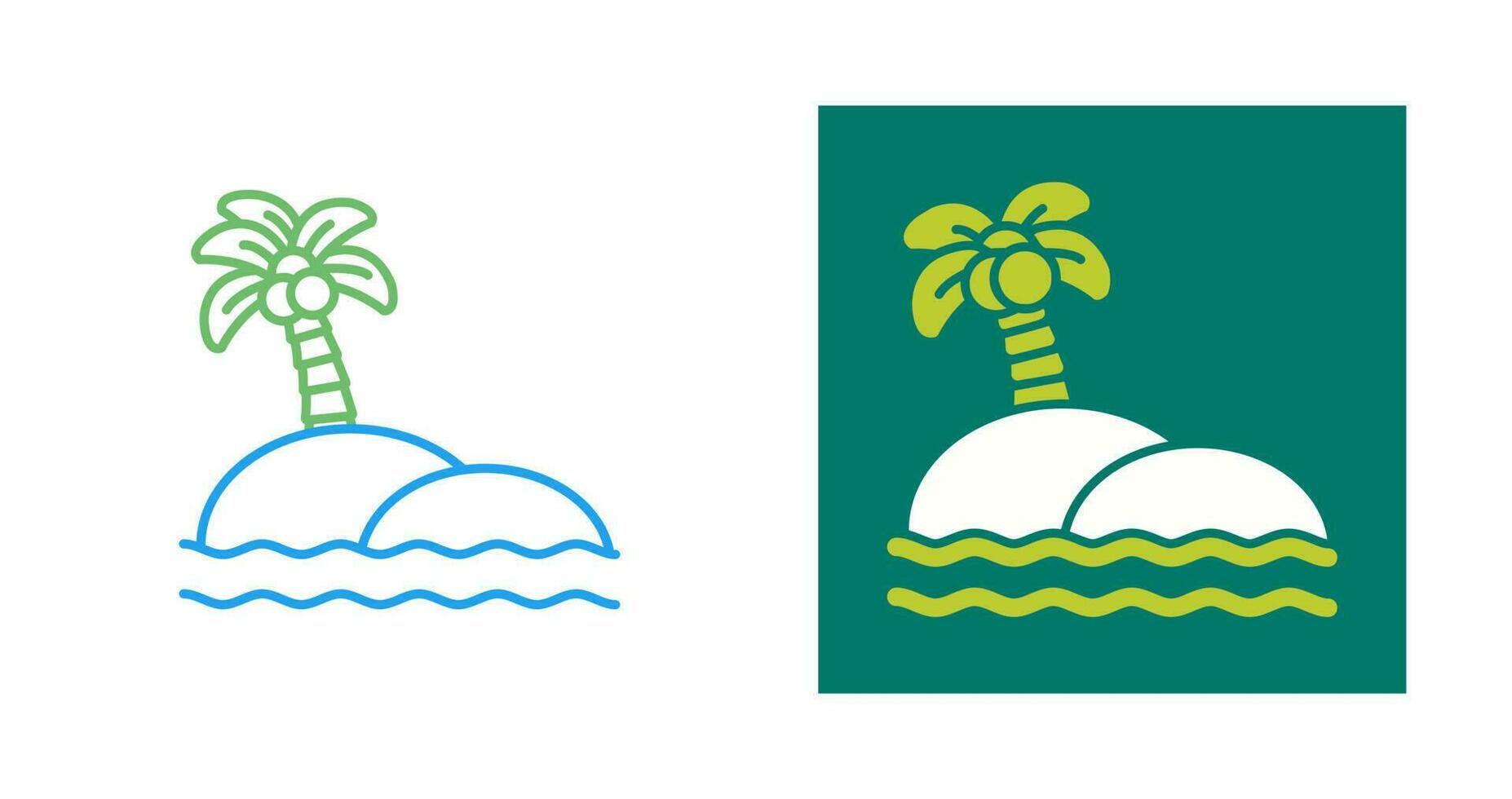 icono de vector de isla