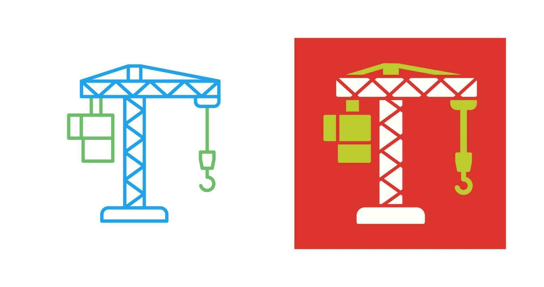 Crane Lifting Vector Icon