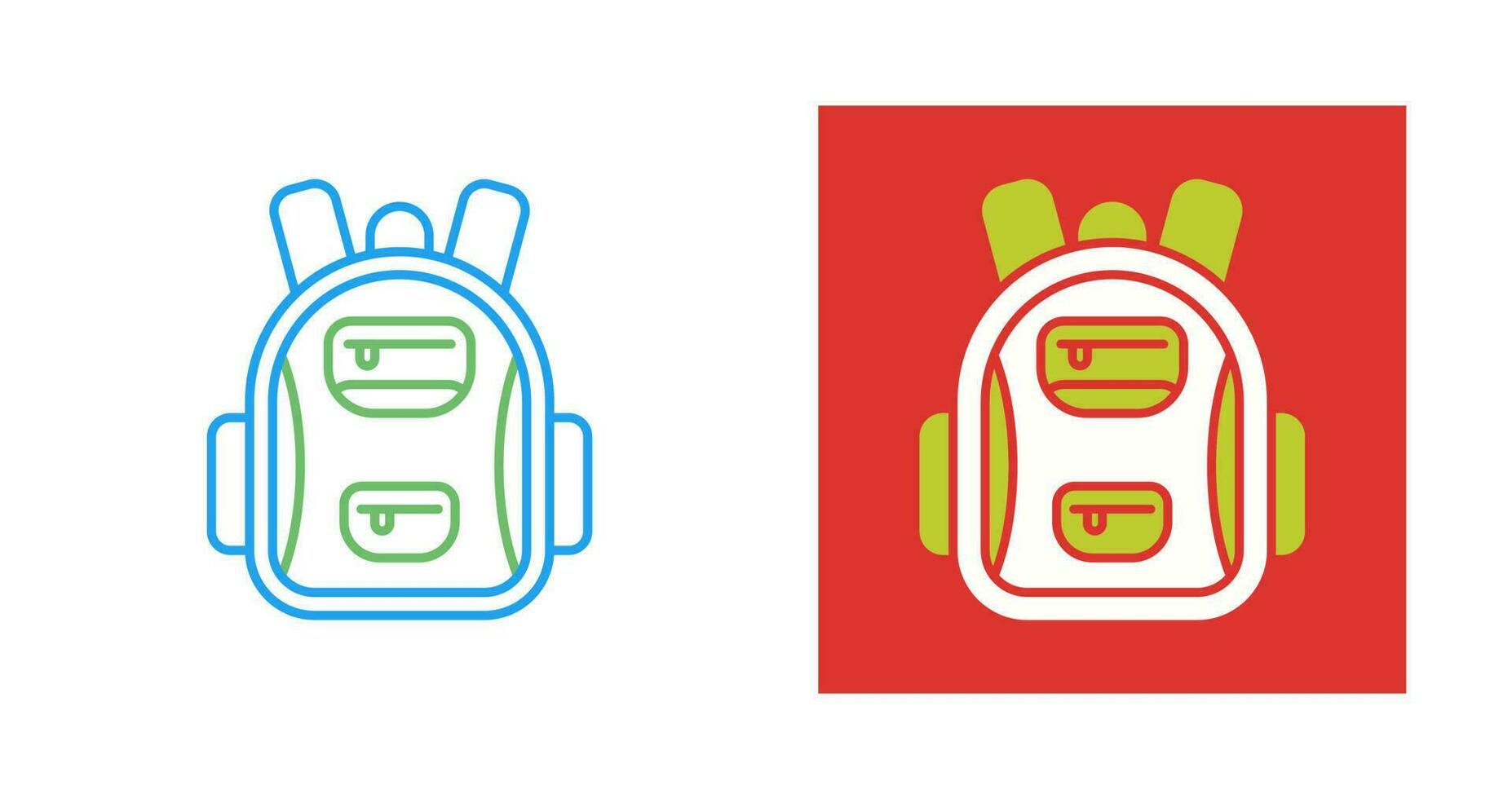 icono de vector de bolsa de escuela