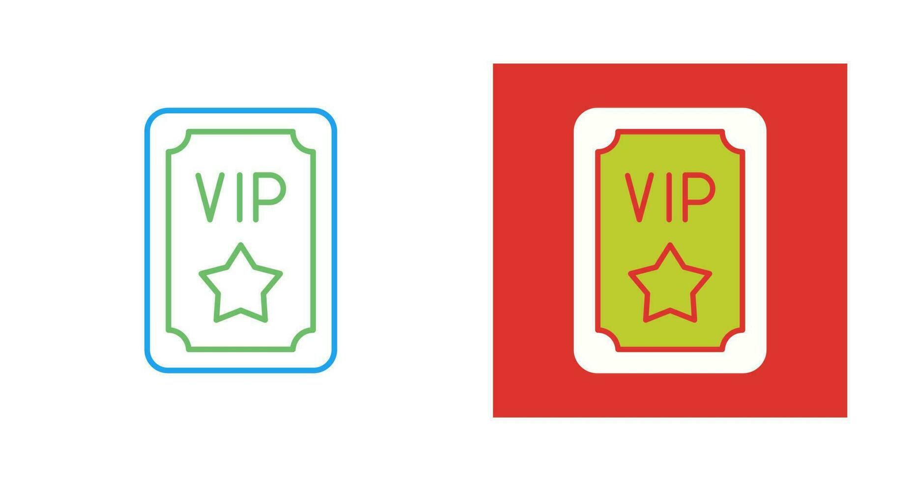 icono de vector de pase vip