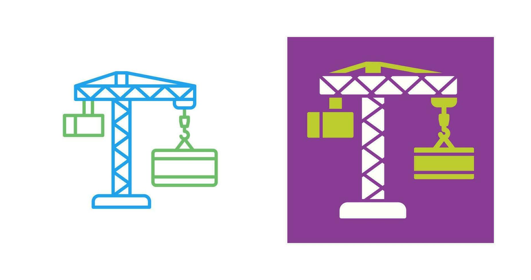 Crane Lifting Vector Icon