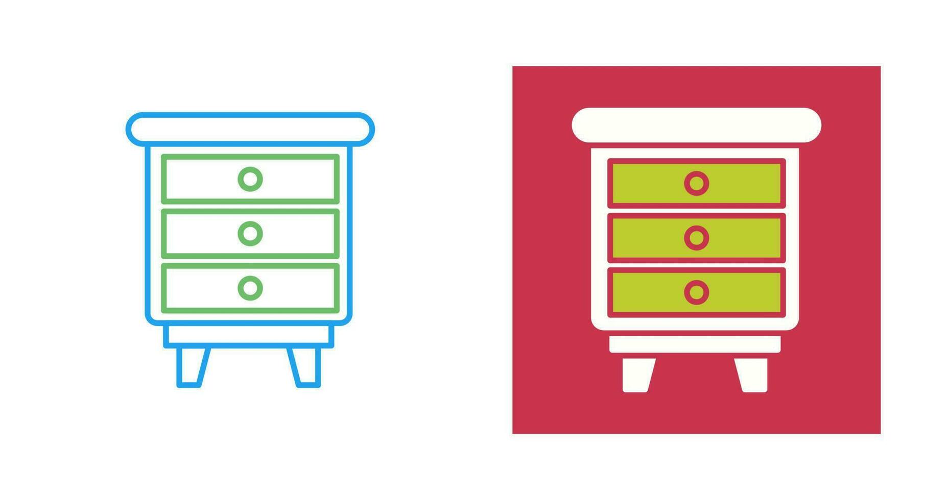 Chest Of Drawers Vector Icon