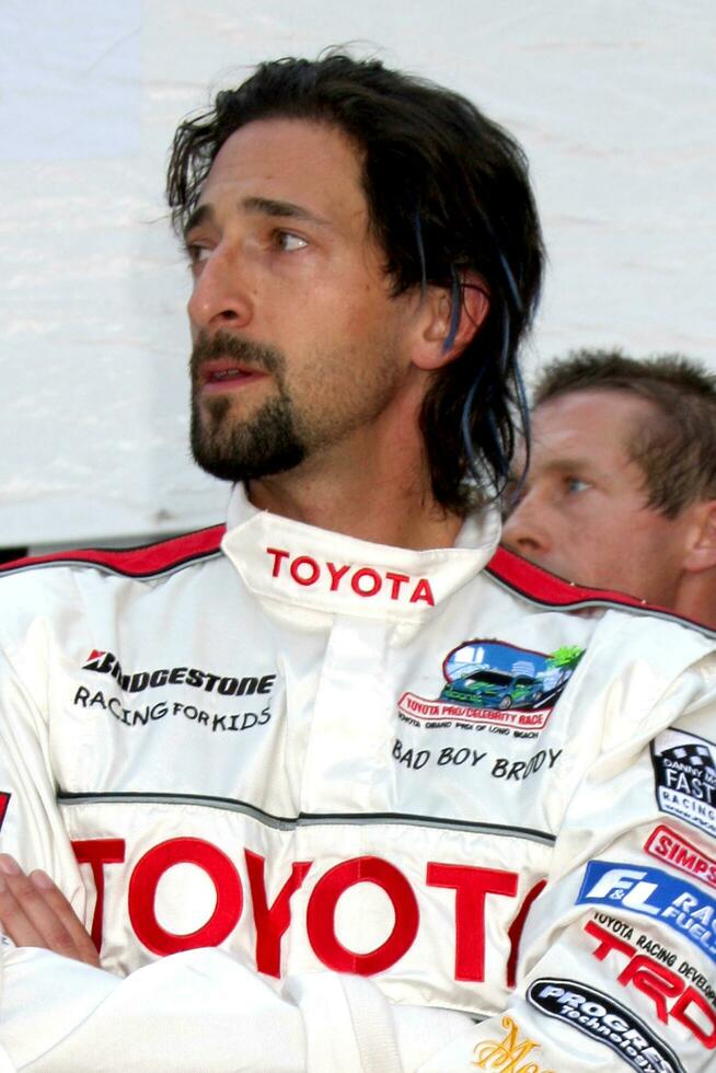 Adrien Brody Note streaks of Blue Hair at the Toyota ProCeleb Qualifying Day on April 17 2009 at the Long Beach Grand Prix course in Long Beach California 2009 Kathy Hutchins Hutchins Photo