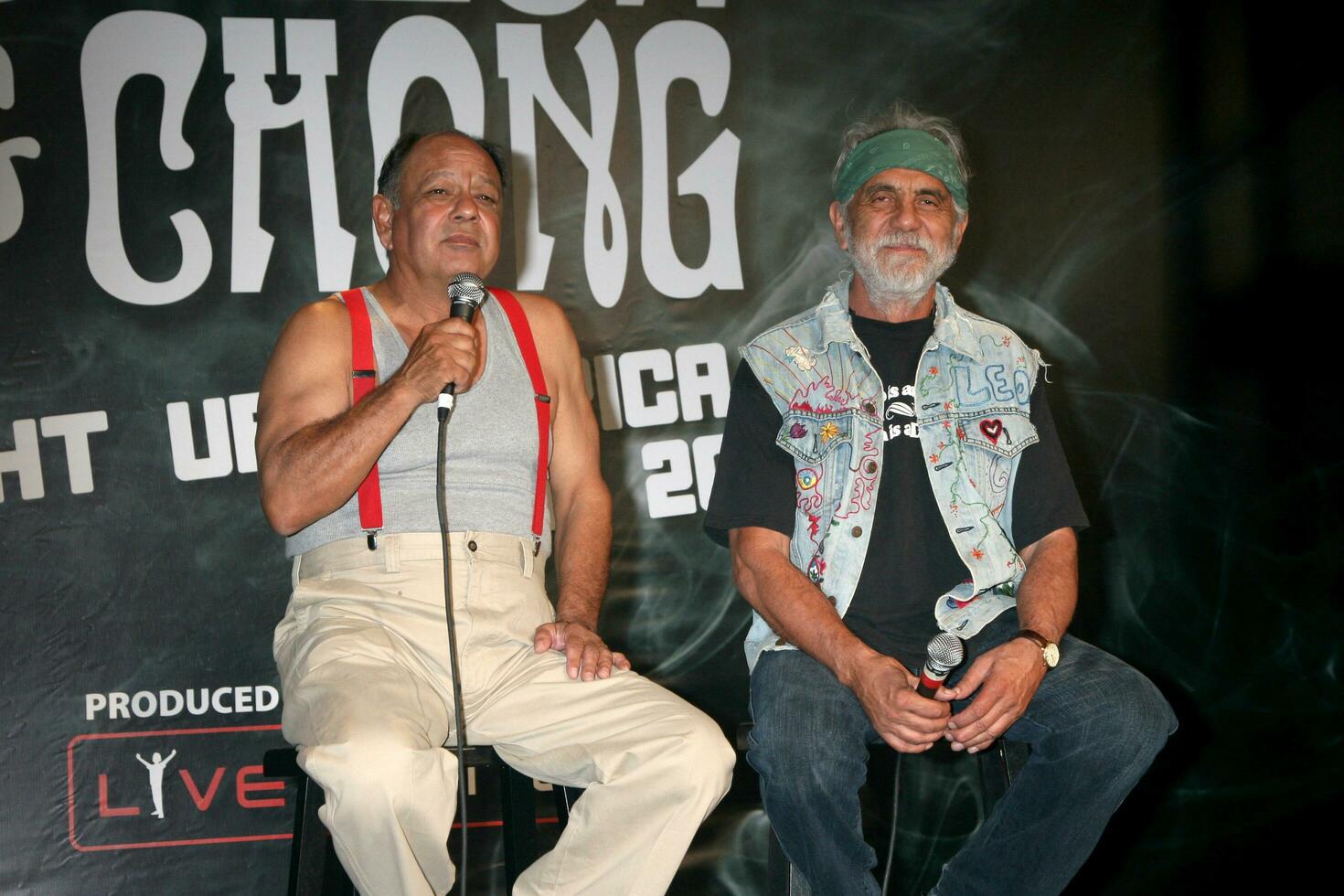 Cheech Marin  Tommy Chong Cheech  Chong Press Conference in West Hollywood CA on July 30 2008 2008 Kathy Hutchins Hutchins Photo