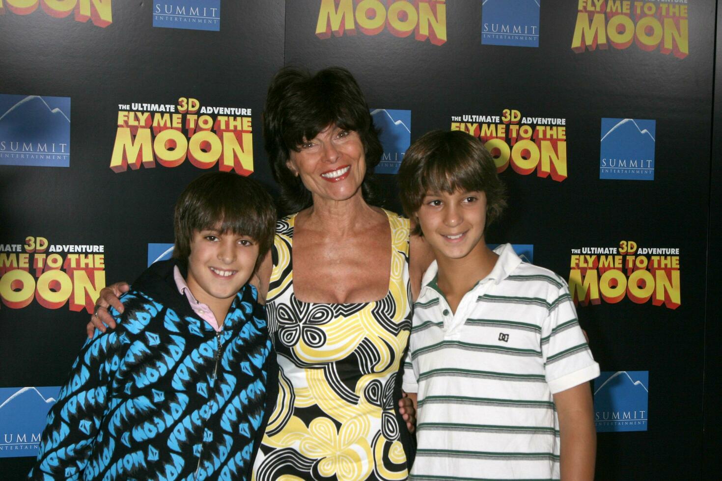 Adrienne Barbeau and her twin sons William and Walker arriving at the premiere of Fly Me To The Moon at the Directors Guild Theater in Los Angeles CA August 3 2008 2008 Kathy Hutchins Hutchins Photo