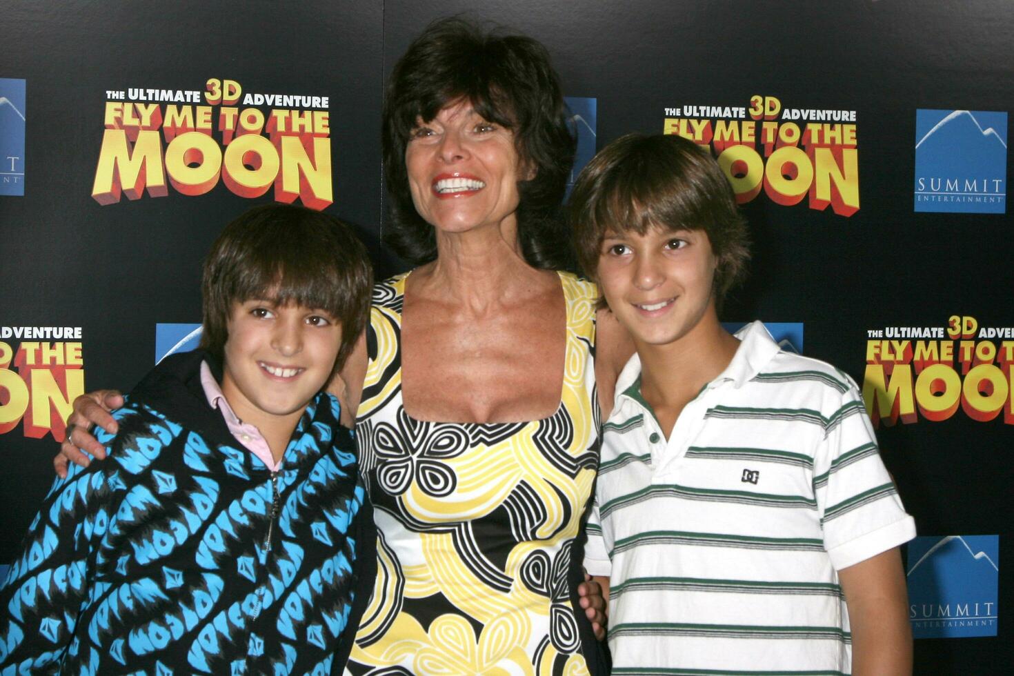 Adrienne Barbeau and her twin sons William and Walker arriving at the premiere of Fly Me To The Moon at the Directors Guild Theater in Los Angeles CA August 3 2008 2008 Kathy Hutchins Hutchins Photo
