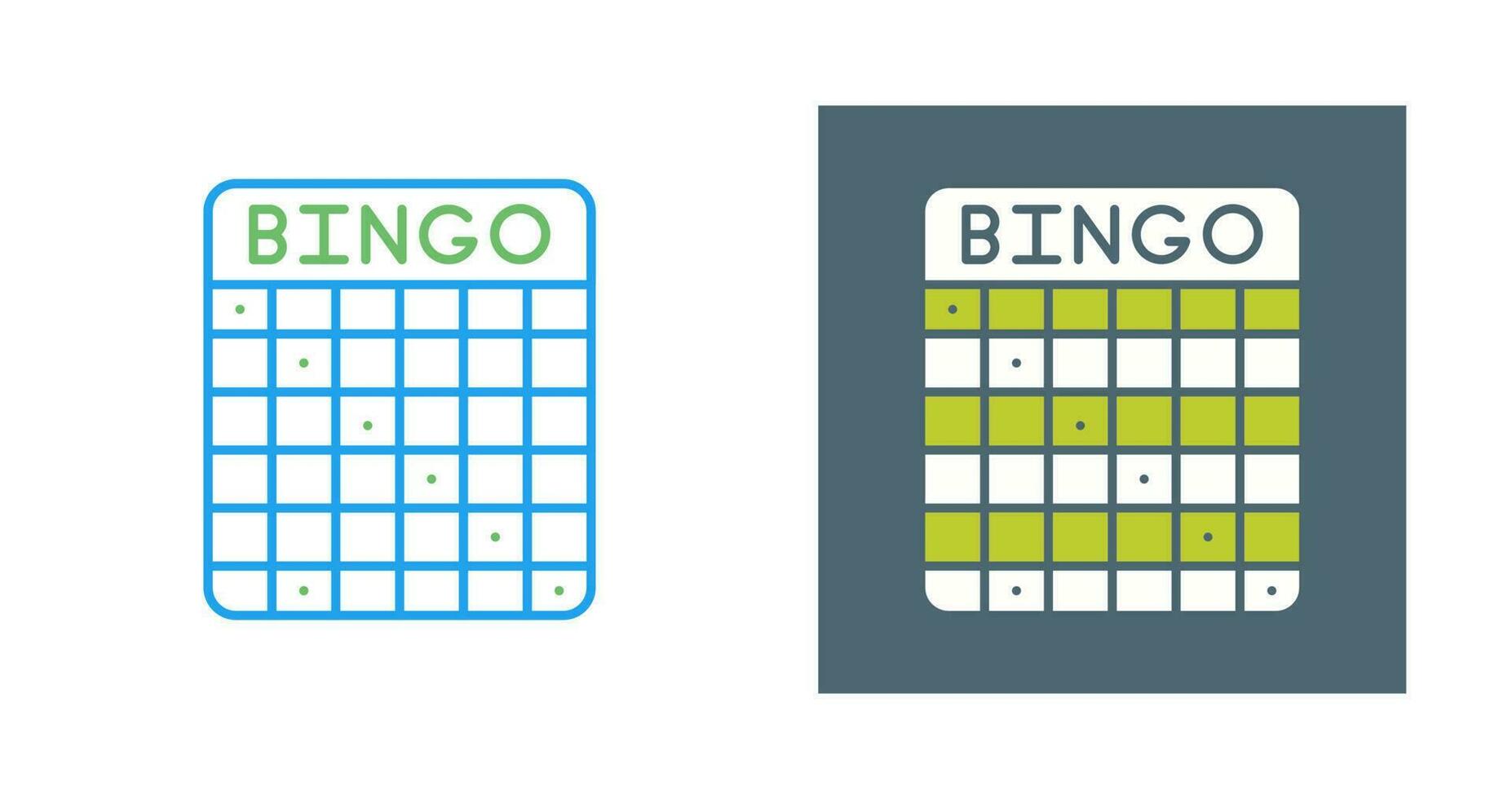 icono de vector de bingo