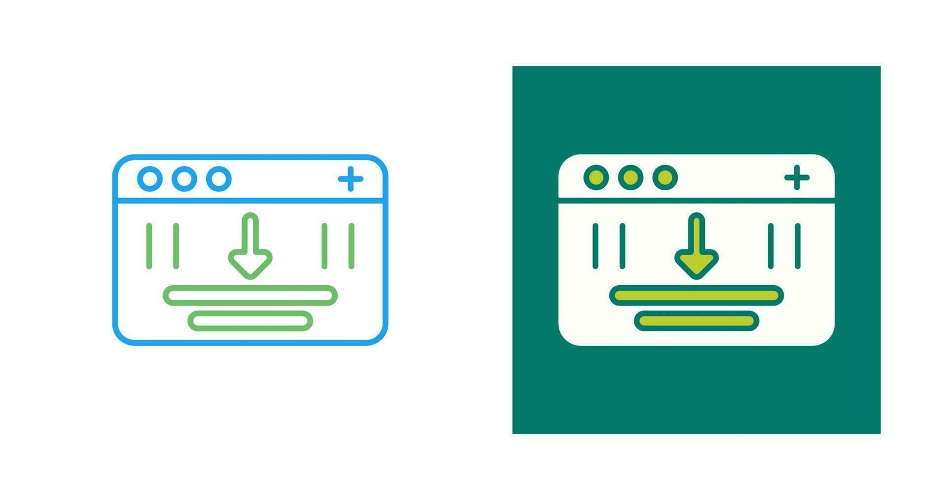 Browser Downloading Vector Icon