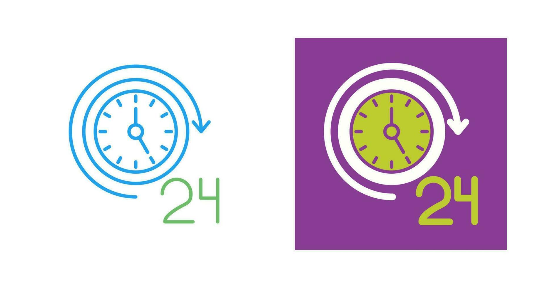 24 Hours Vector Icon