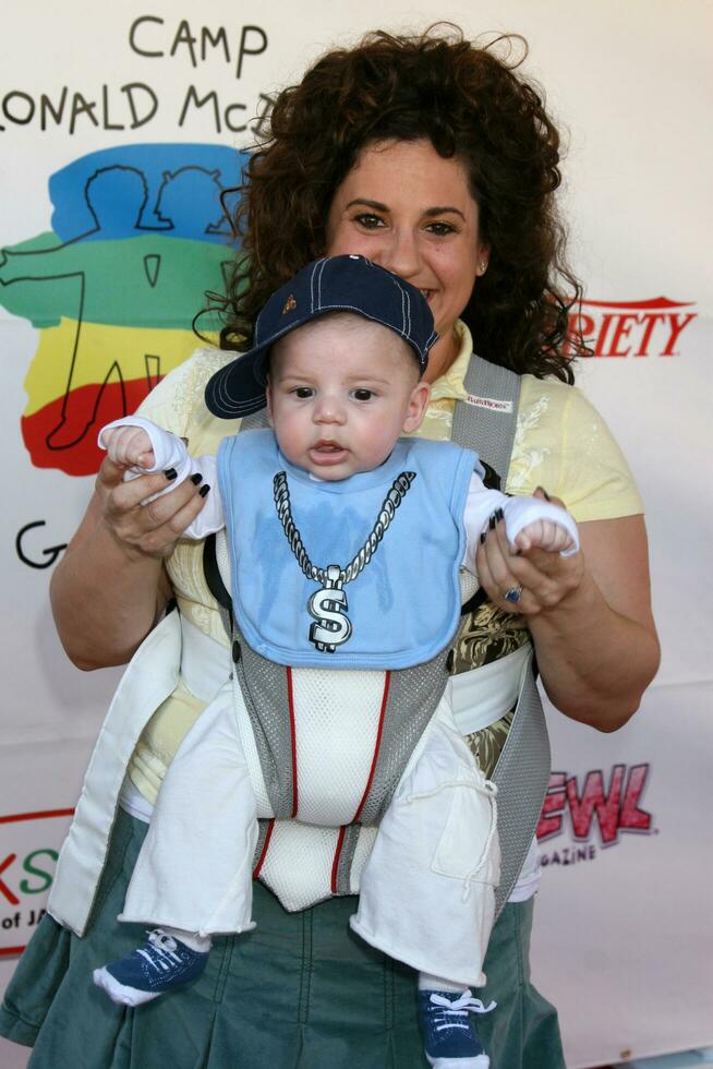 Marissa Jaret Winokur  son Zev arriving to the Camp Ronald McDonald Event on the backlot of Universal Studios in Los Angeles CA on October 26 2008 2008 Kathy Hutchins Hutchins Photo