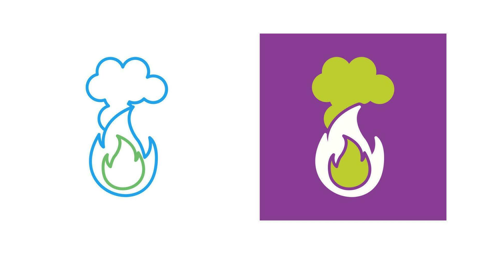 Fire Pollution Vector Icon