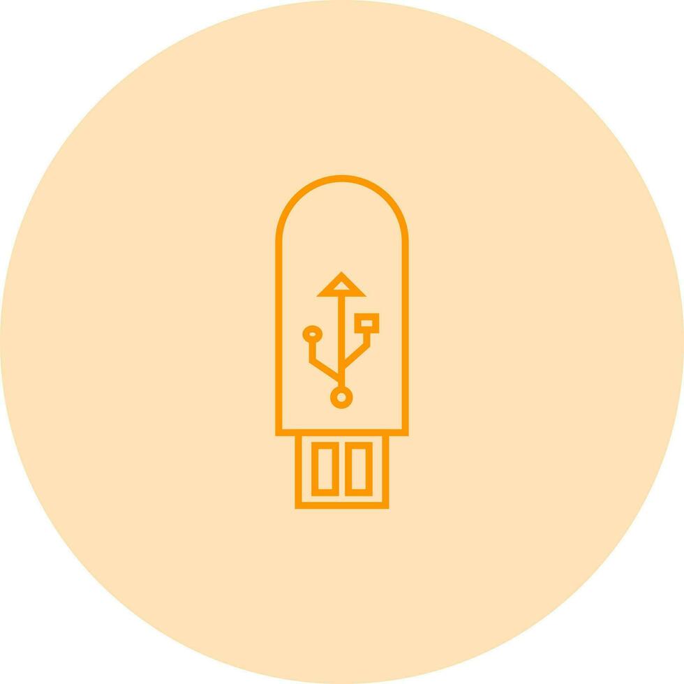 USB Line Icon vector