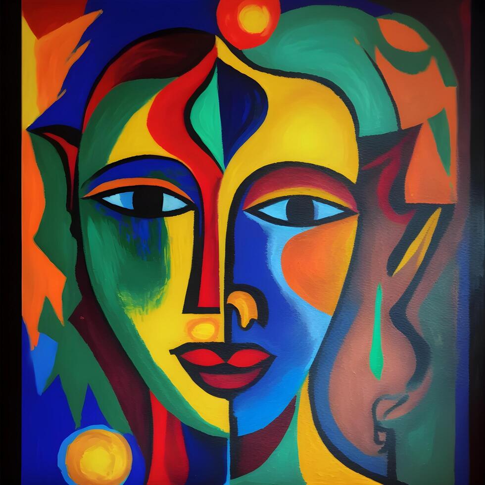 Abstract human oil paintings for wall decor modern art women modern art gallery colorful design art photo