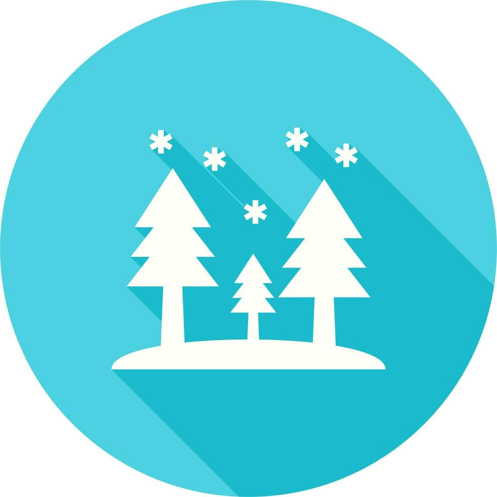 Snowing in trees Vector Icon