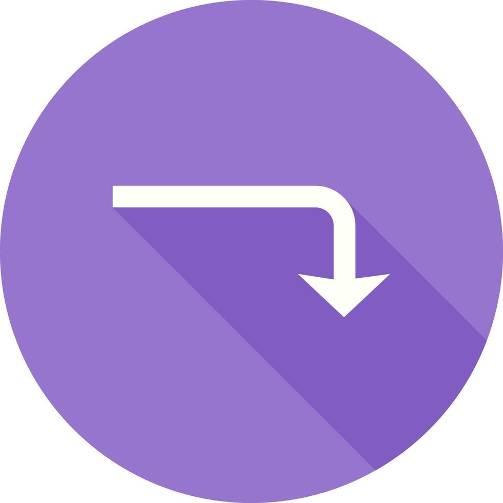 Turn Down Vector Icon
