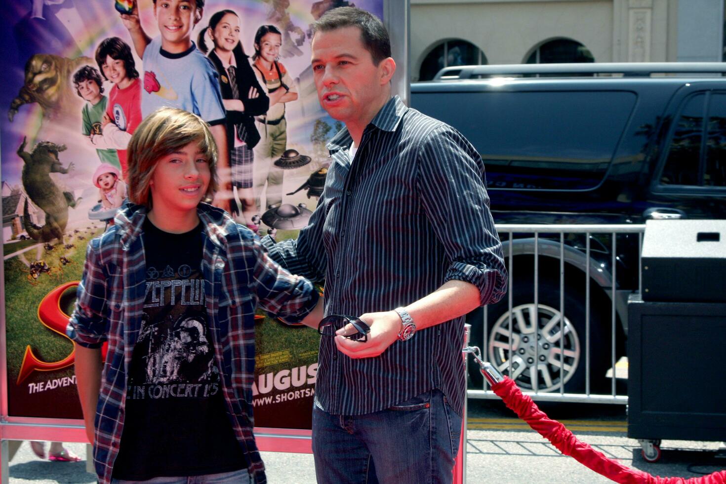 Johnny Bennett  Jon Cryer arriving at the Shorts Premiere at Gaumans Chinese Theater in Hollywood CA on August 15 2009 2009 Kathy Hutchins Hutchins Photo