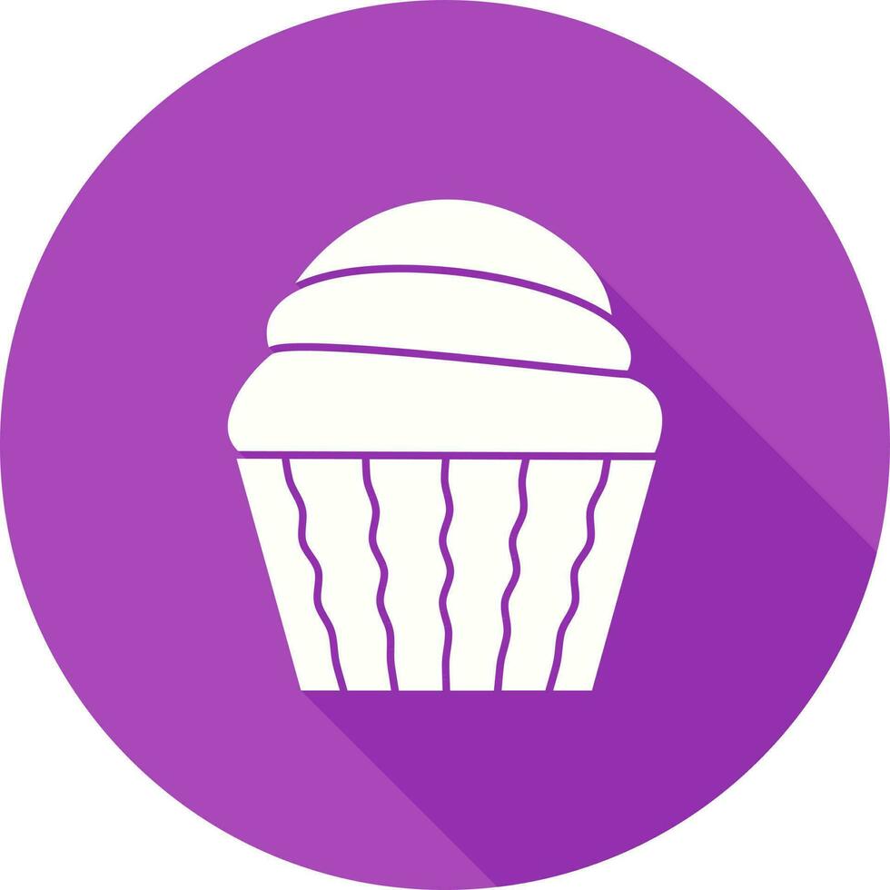 icono de vector de muffin de crema