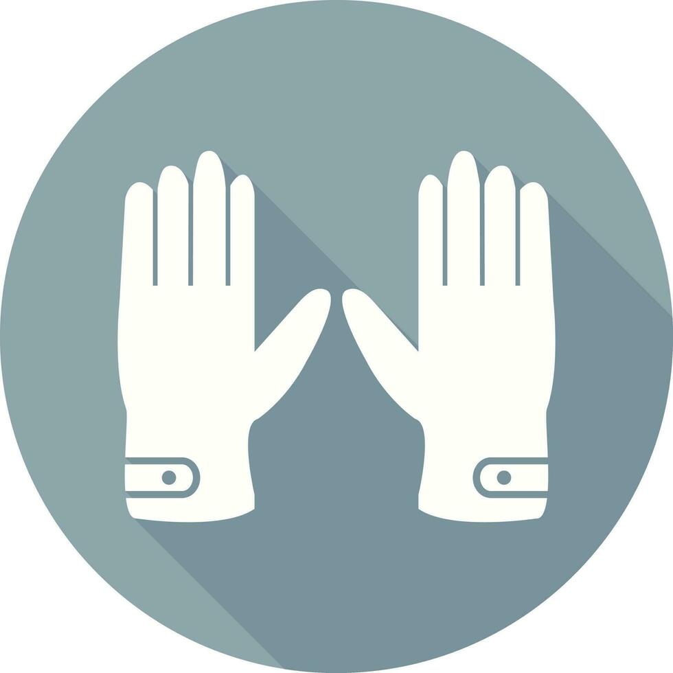 icono de vector de guantes de cuero