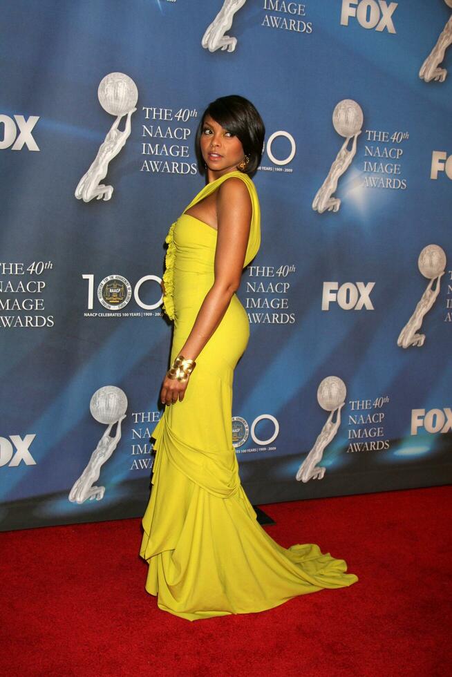 Taraji P Henson arriving at the 40th Annual NAACP Image Awards at the Shrine Auditorium in Los Angeles CA on February 12 2009 2009 Kathy Hutchins Hutchins Photo