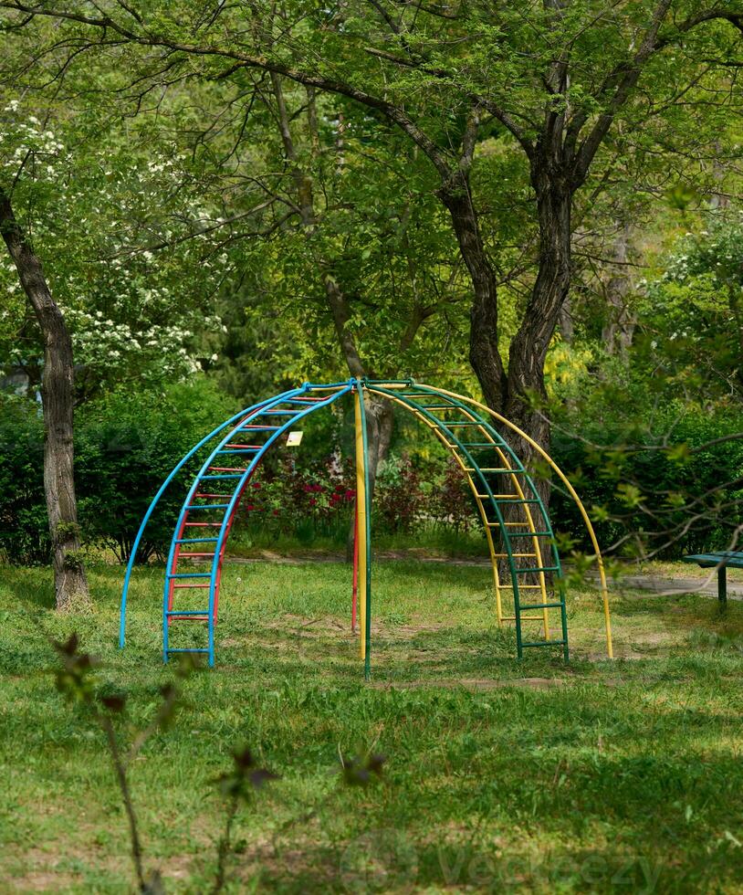 Empty playgrounds for playing, Ukraine photo