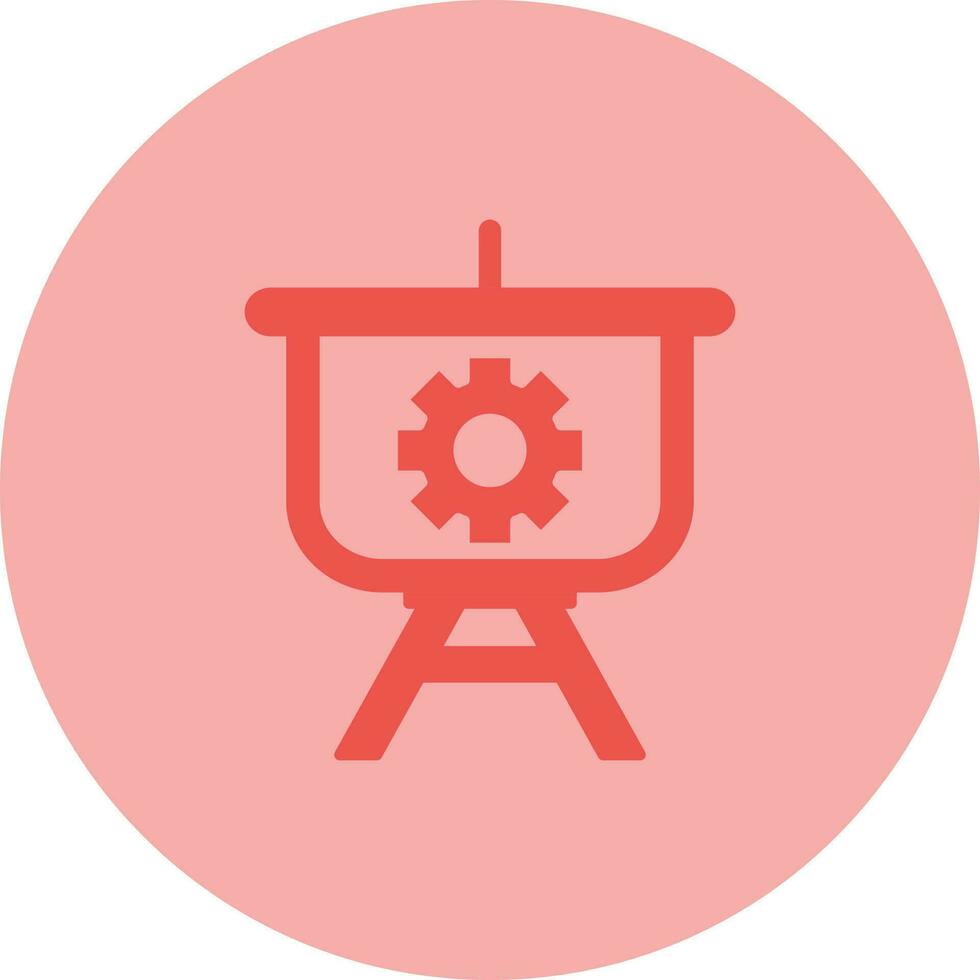 Setting Presentation Line Icon vector