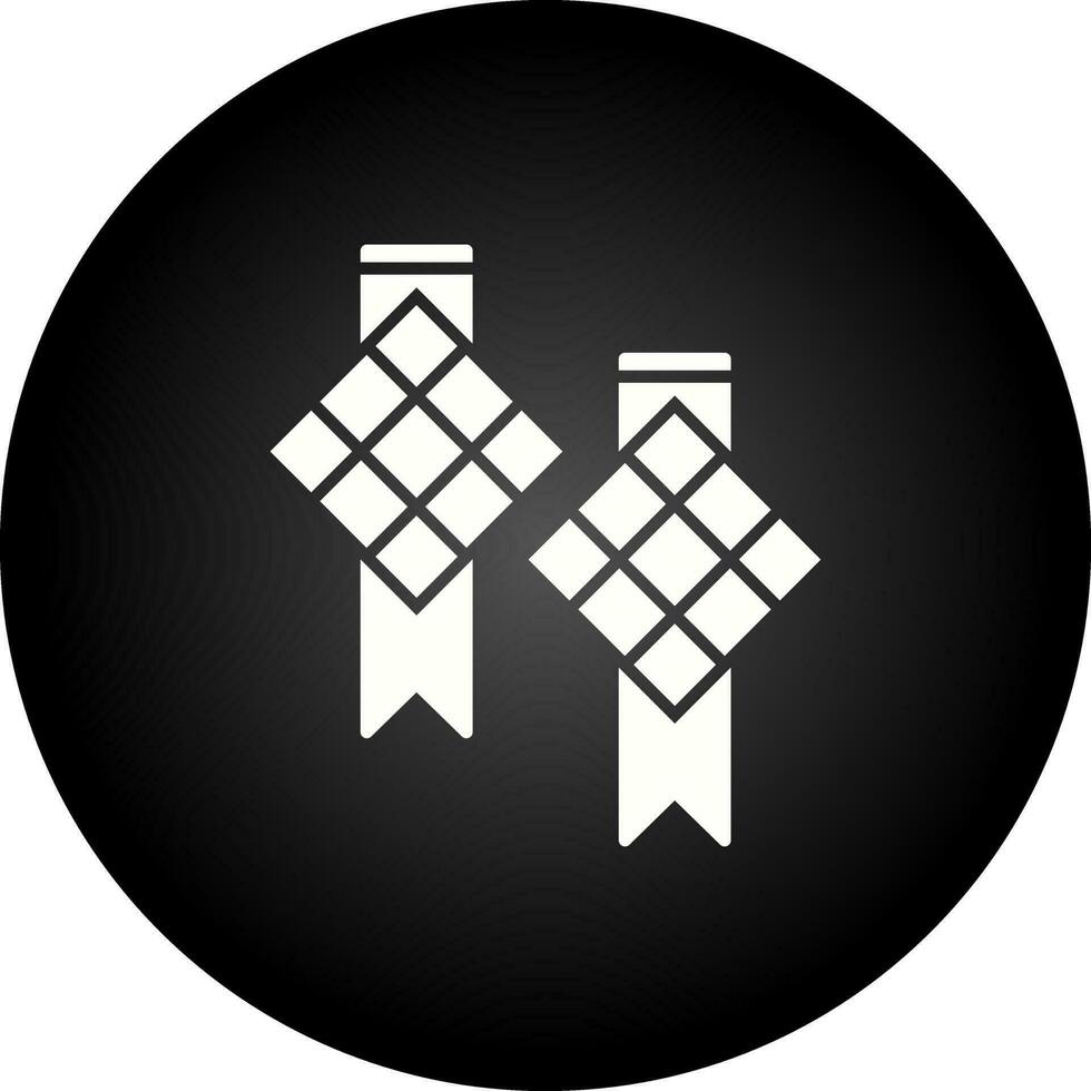 Ketupat Line Icon vector