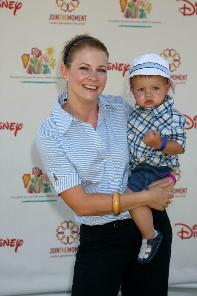 Melissa Joan Hart and Braydon Hart Wilkerson arriving at the A Time For Heroes Celebrity Carnival benefiting the Elizabeth Glaser Pediatrics AIDS Foundation at the Wadsworth Theater Grounds in Westwood , CA on June 7, 2009 photo