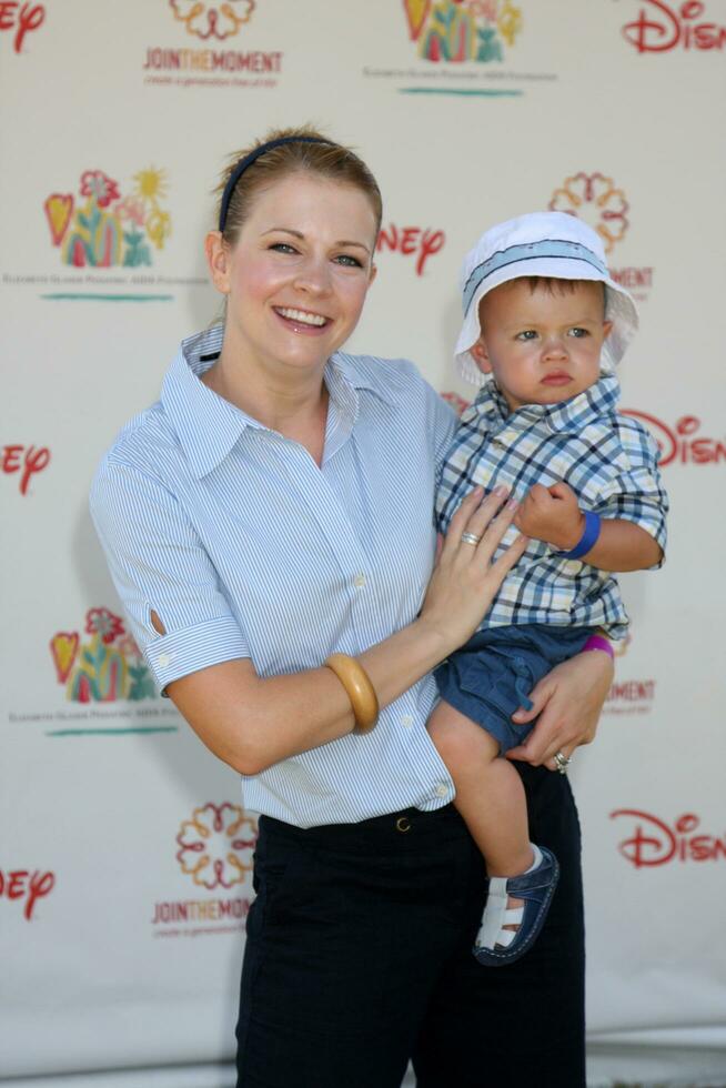 Melissa Joan Hart and Braydon Hart Wilkerson arriving at the A Time For Heroes Celebrity Carnival benefiting the Elizabeth Glaser Pediatrics AIDS Foundation at the Wadsworth Theater Grounds in Westwood , CA on June 7, 2009 photo