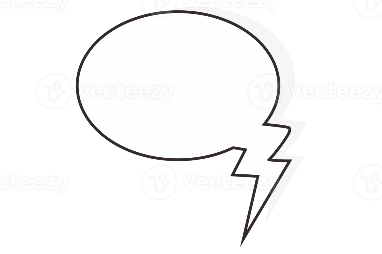 White chat balloon With Transparent Background png