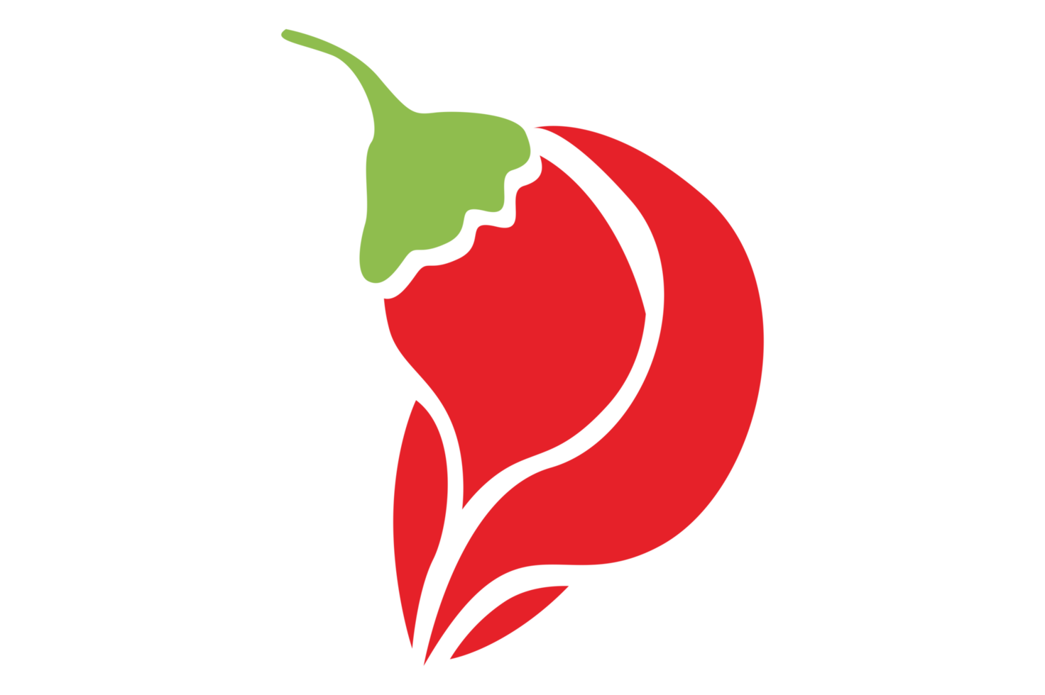 rosso peperoncino logo icona su trasparente sfondo png