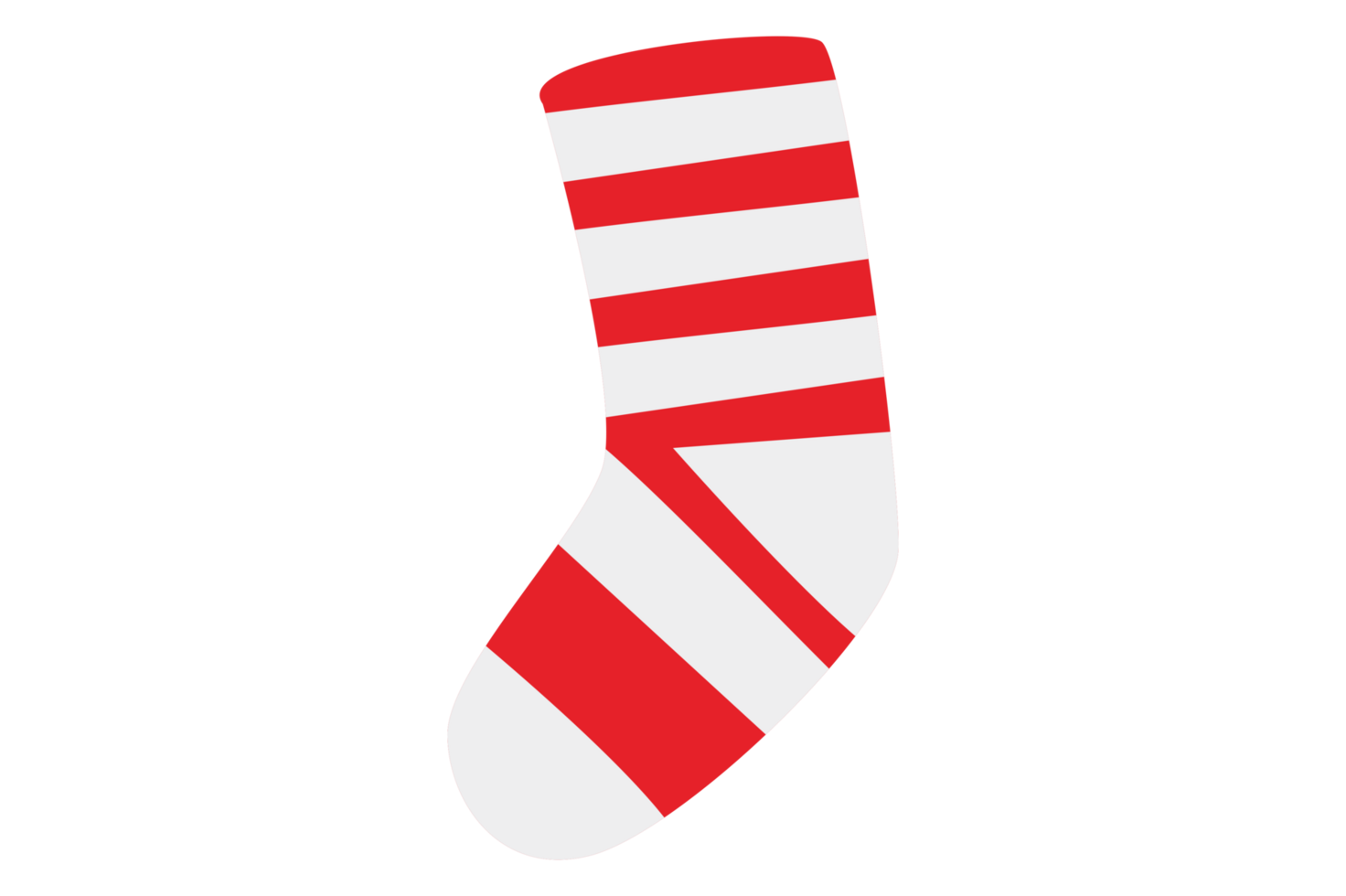 Socken mit Streifen Muster auf transparent Hintergrund png