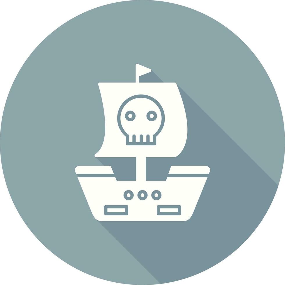 icono de vector de barco pirata